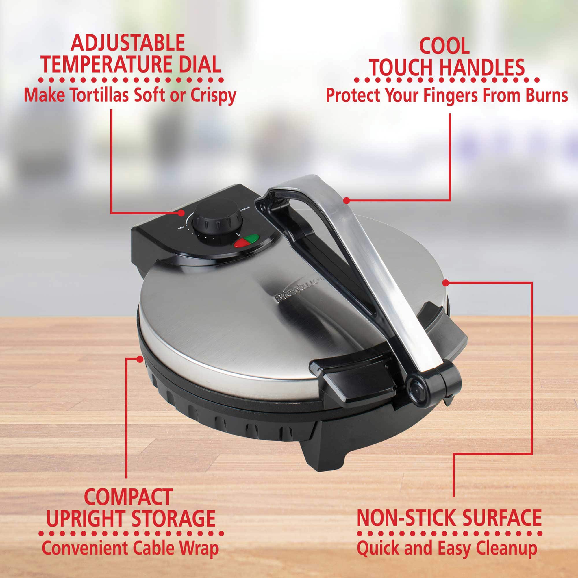 Brentwood 12" Nonstick Quesadilla Maker